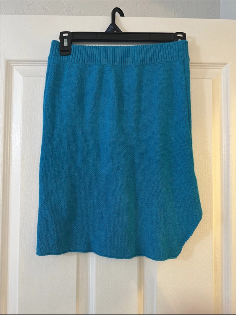 Lulu's Teal A-Line Knit Skirt